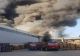 Pompierii de la ISU Giurgiu au intervenit pentru stingerea incendiului de la fabrica de orez de la Bragadiru