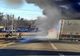 Camion în flăcări pe DN 61, la Crevedia Mare. Pompierii intervin